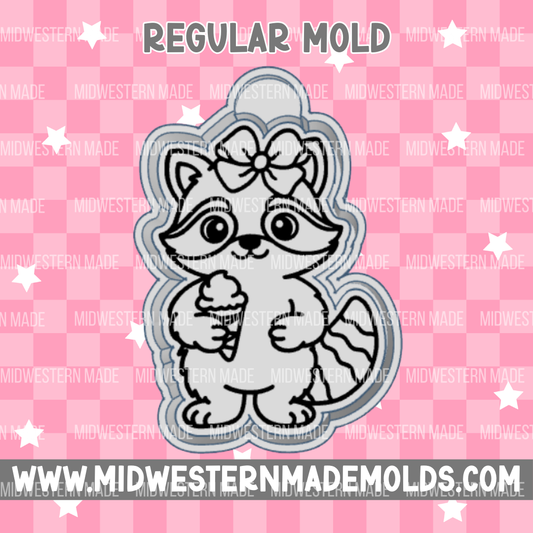 Ice Cream Raccoon Freshie Mold