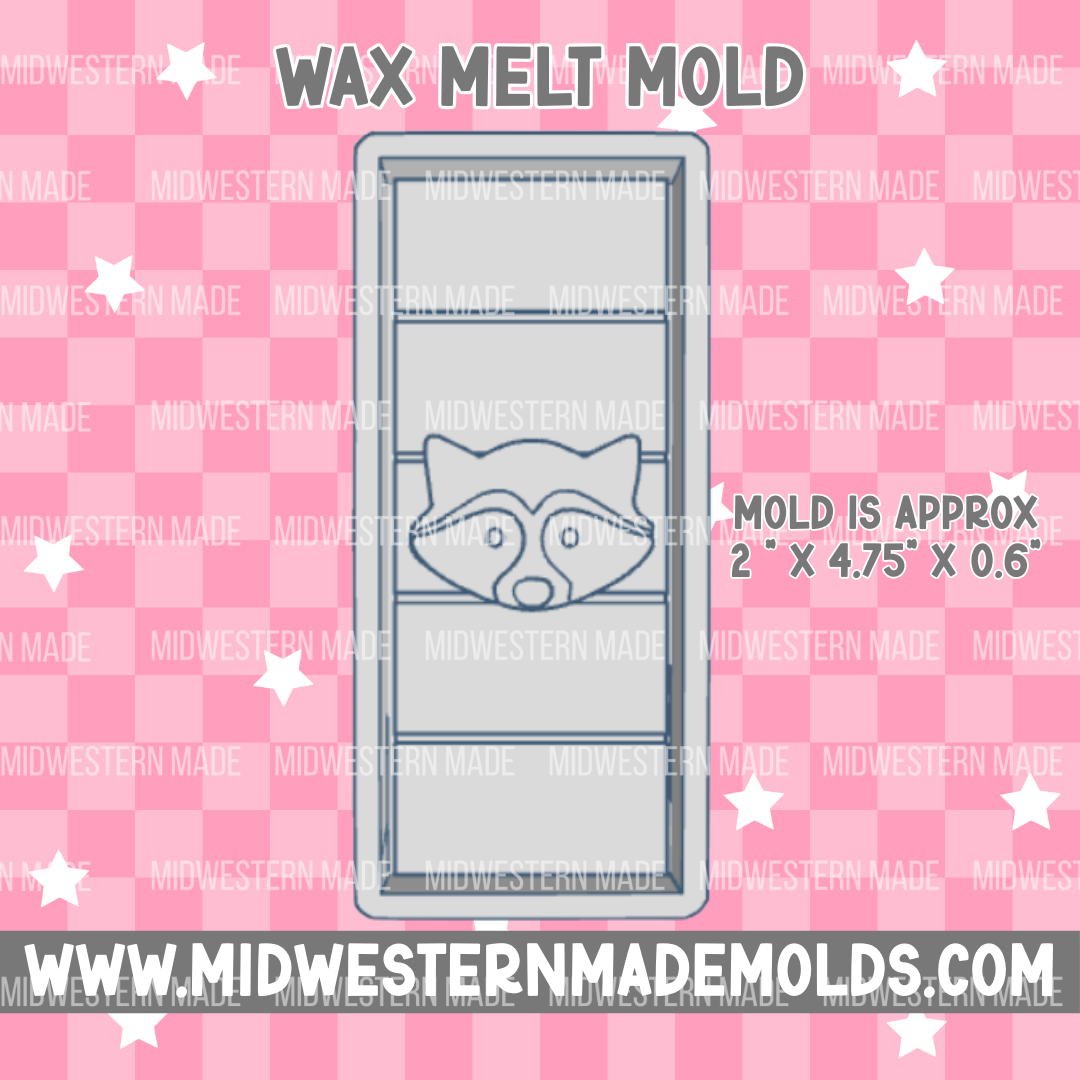 Raccoon Snap Bar Wax Melt Mold