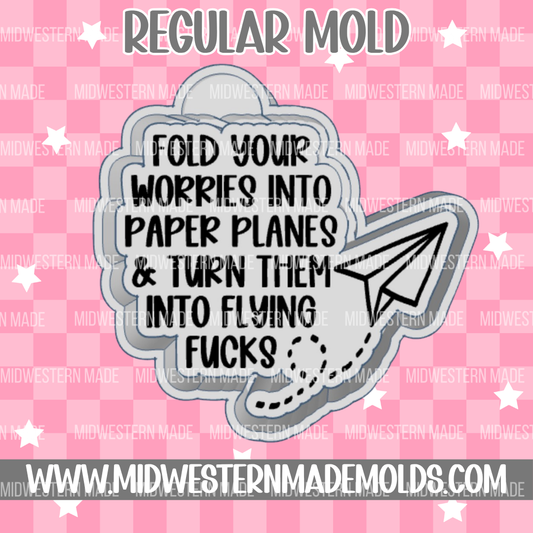 Fold Your Worries Into Paper Planes Freshie Mold