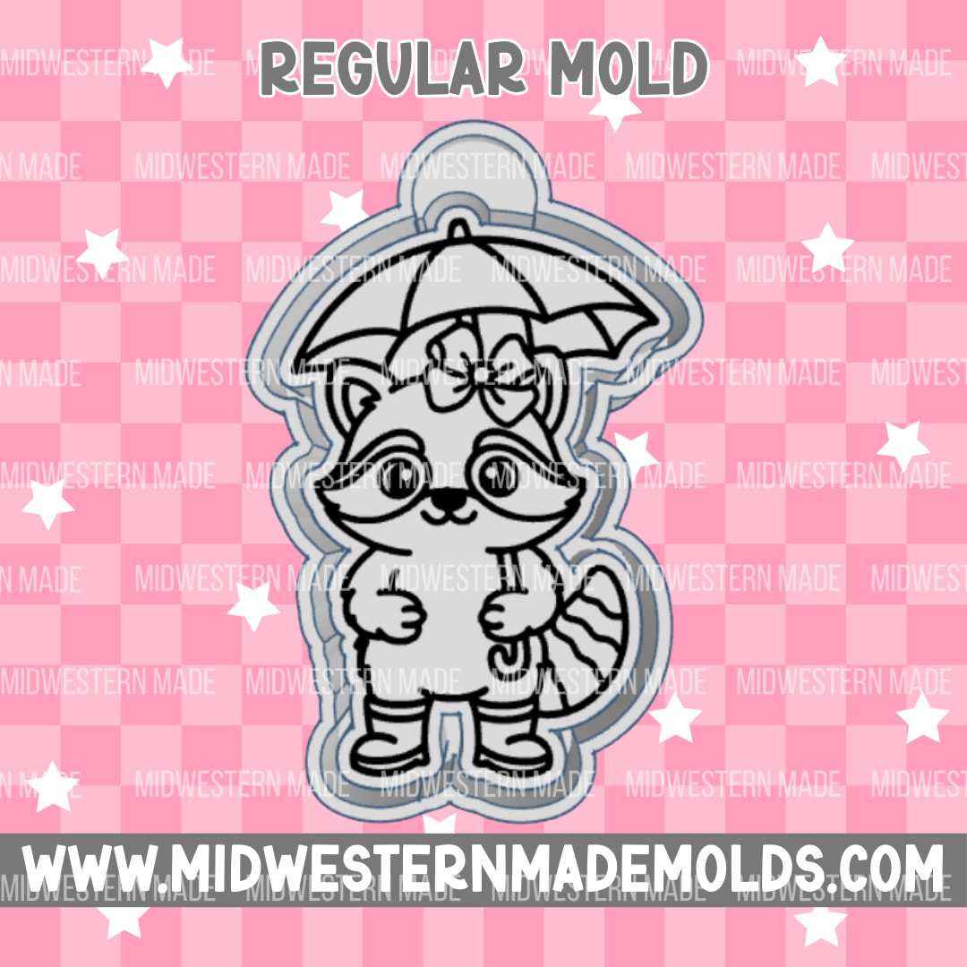 Umbrella Raccoon Freshie Mold
