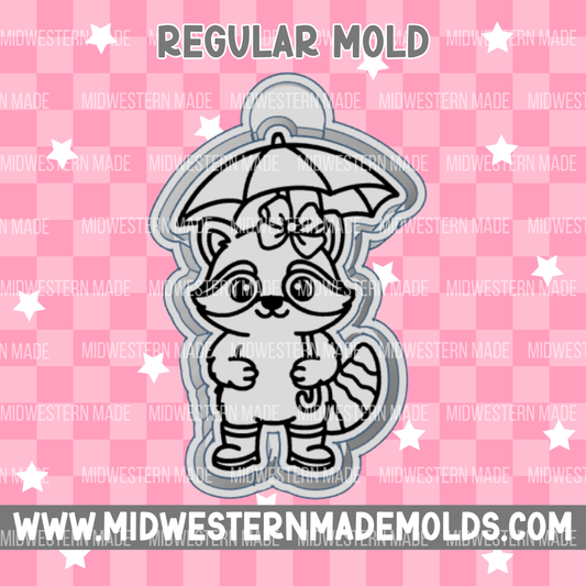 Umbrella Raccoon Freshie Mold