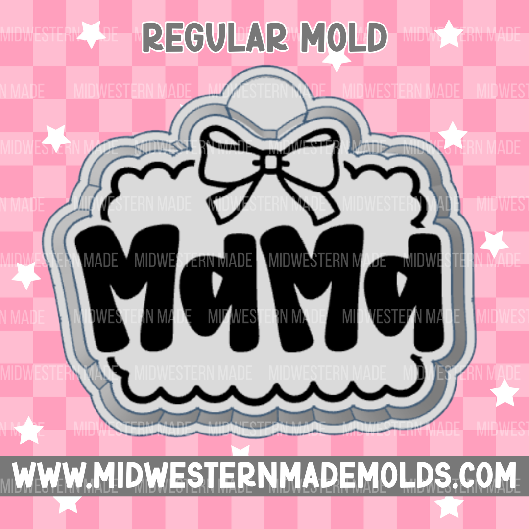 Mama Scalloped Frame Freshie Mold