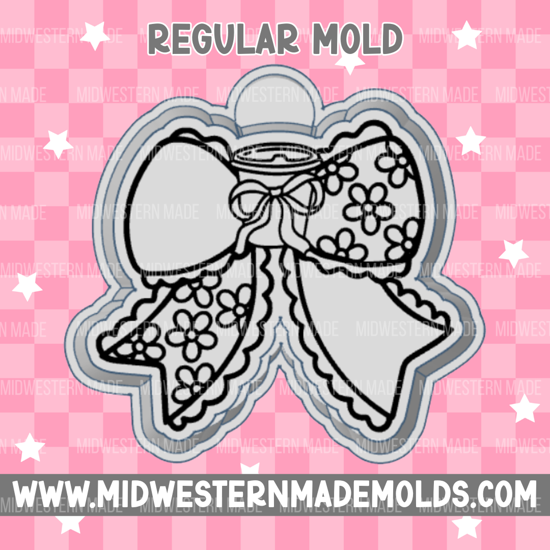 Floral Coffee Bow Freshie Mold