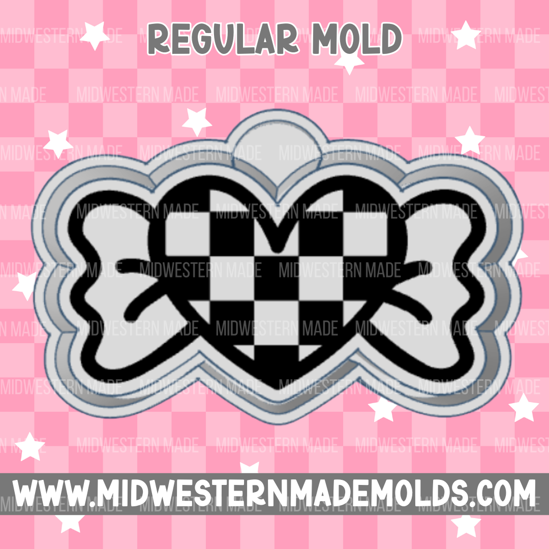 Checkered Heart Candy Freshie Mold