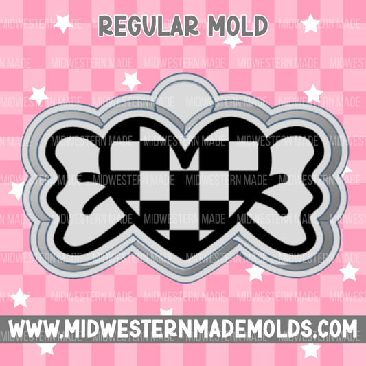 Checkered Heart Candy Freshie Mold