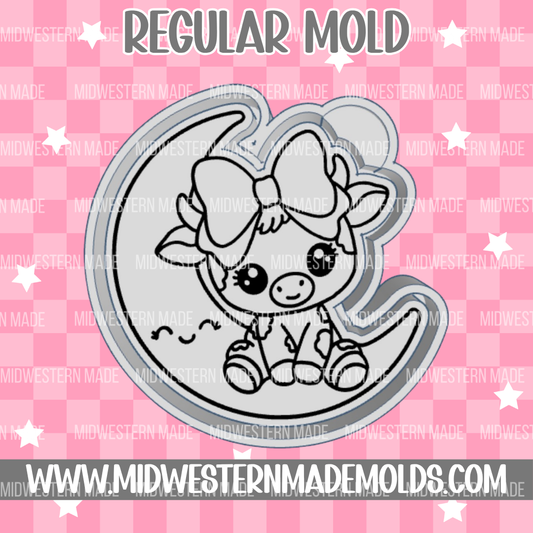 Cow Moon Freshie Mold