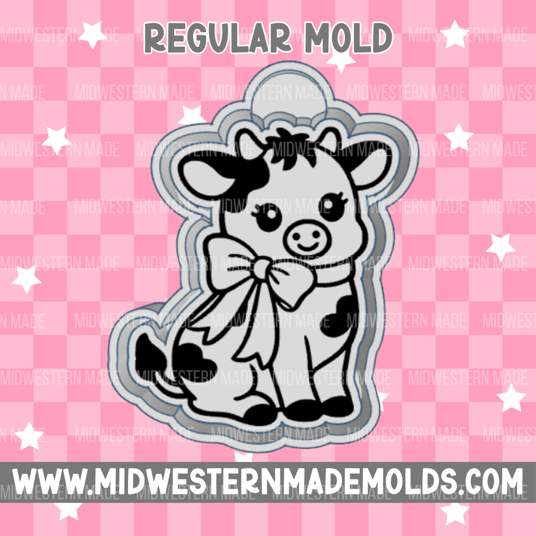 Cow With Bow Freshie Mold