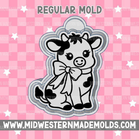 Cow With Bow Freshie Mold