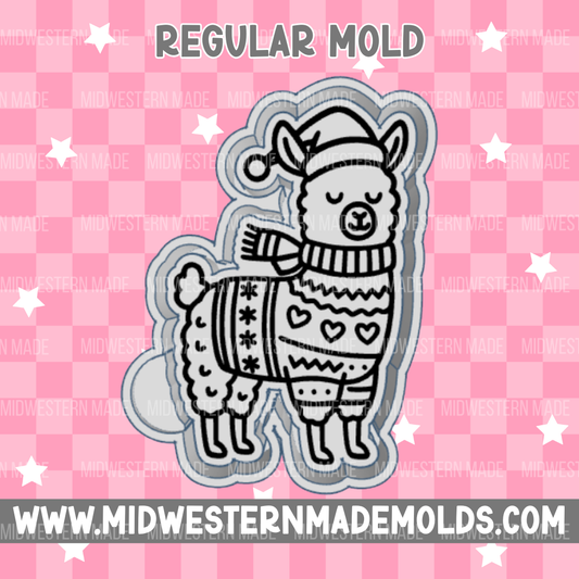 Christmas Llama Freshie Mold