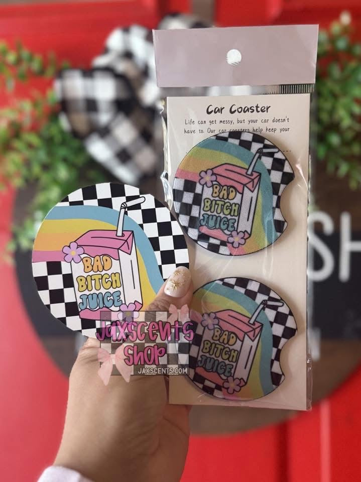 Car Coaster + Cardstock Round Set