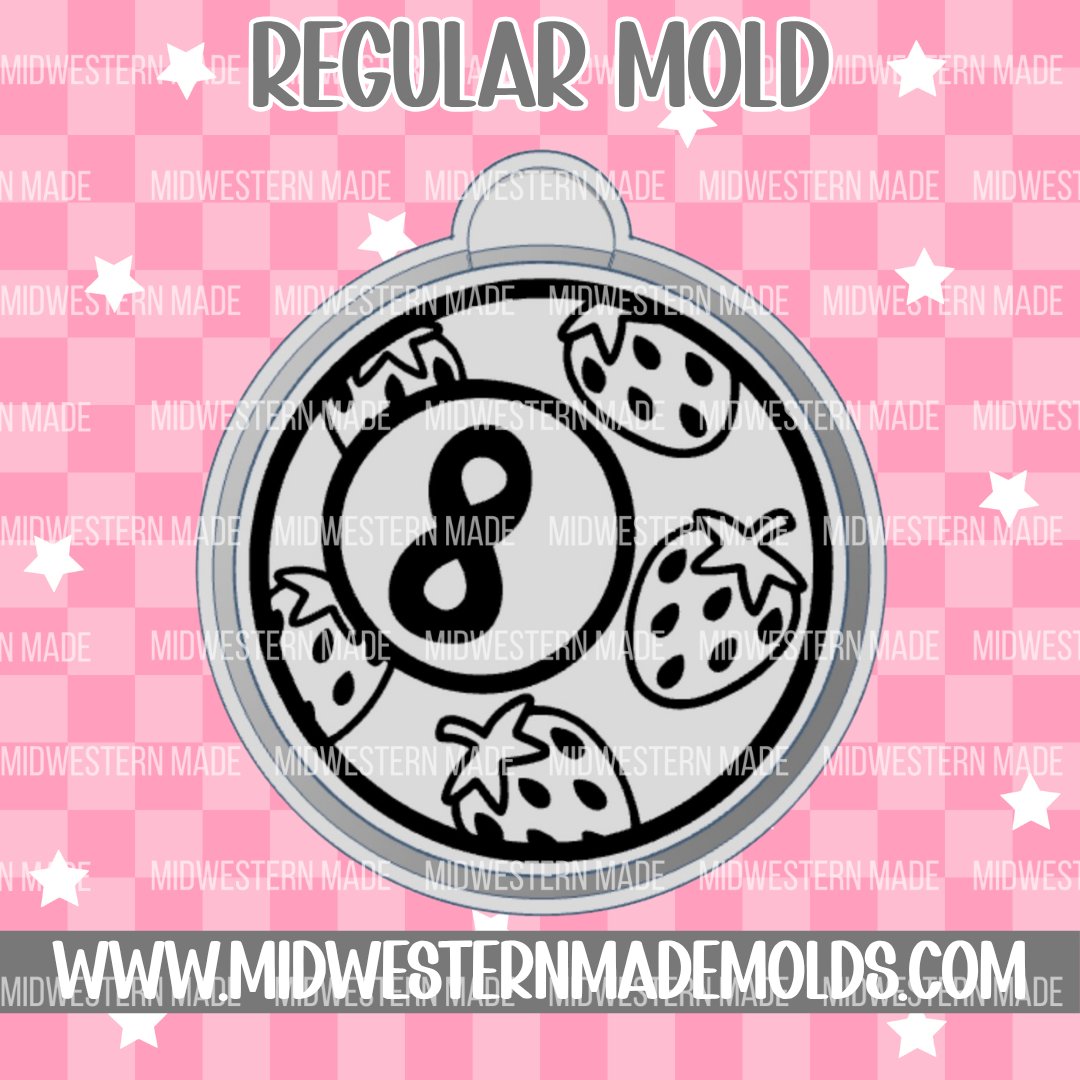 Strawberry 8 Ball Freshie Mold
