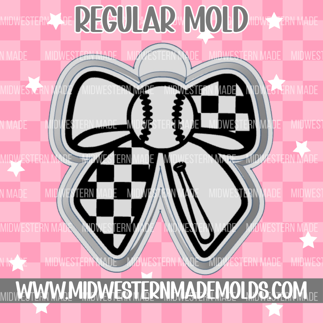 Baseball Bow Freshie Mold