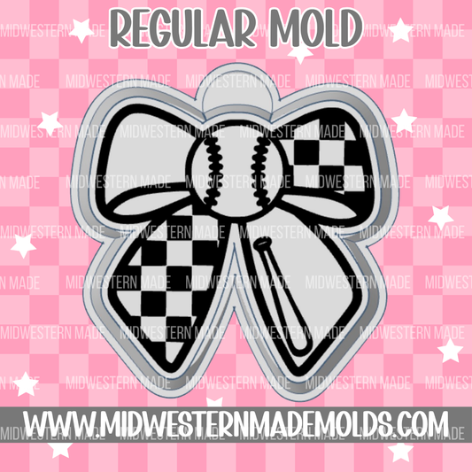 Baseball Bow Freshie Mold