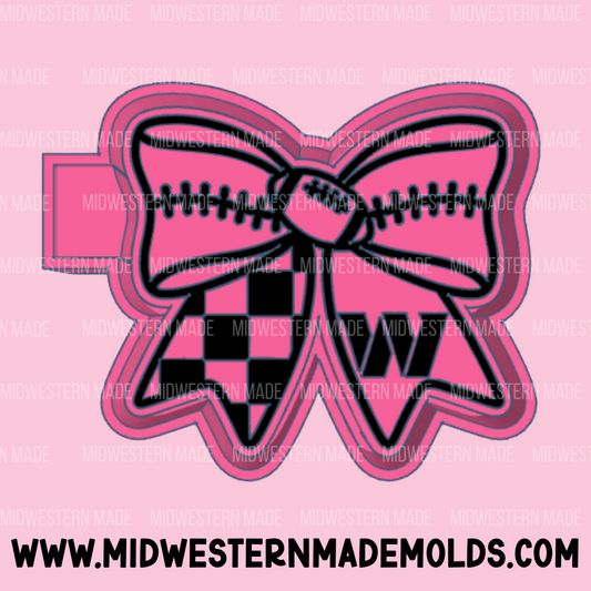 W Football Bow Freshie Mold