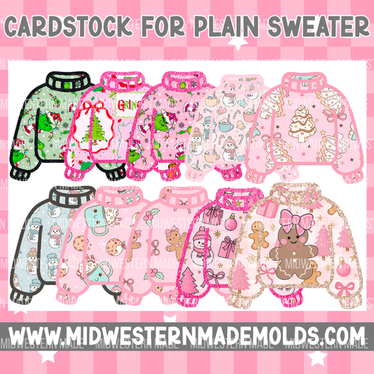 Plain Sweater Freshie Mold (with optional cardstock option)