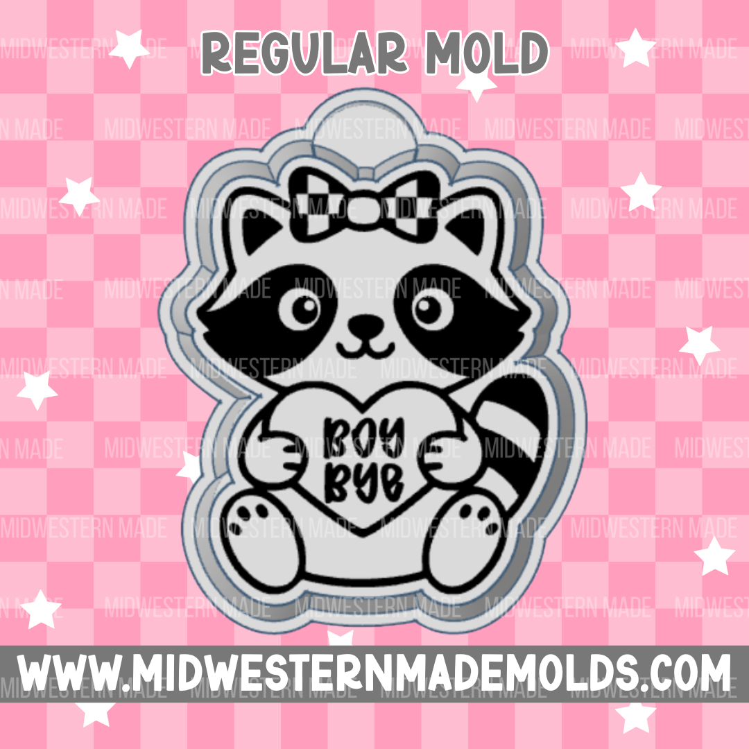 Boy Bye Raccoon Freshie Mold