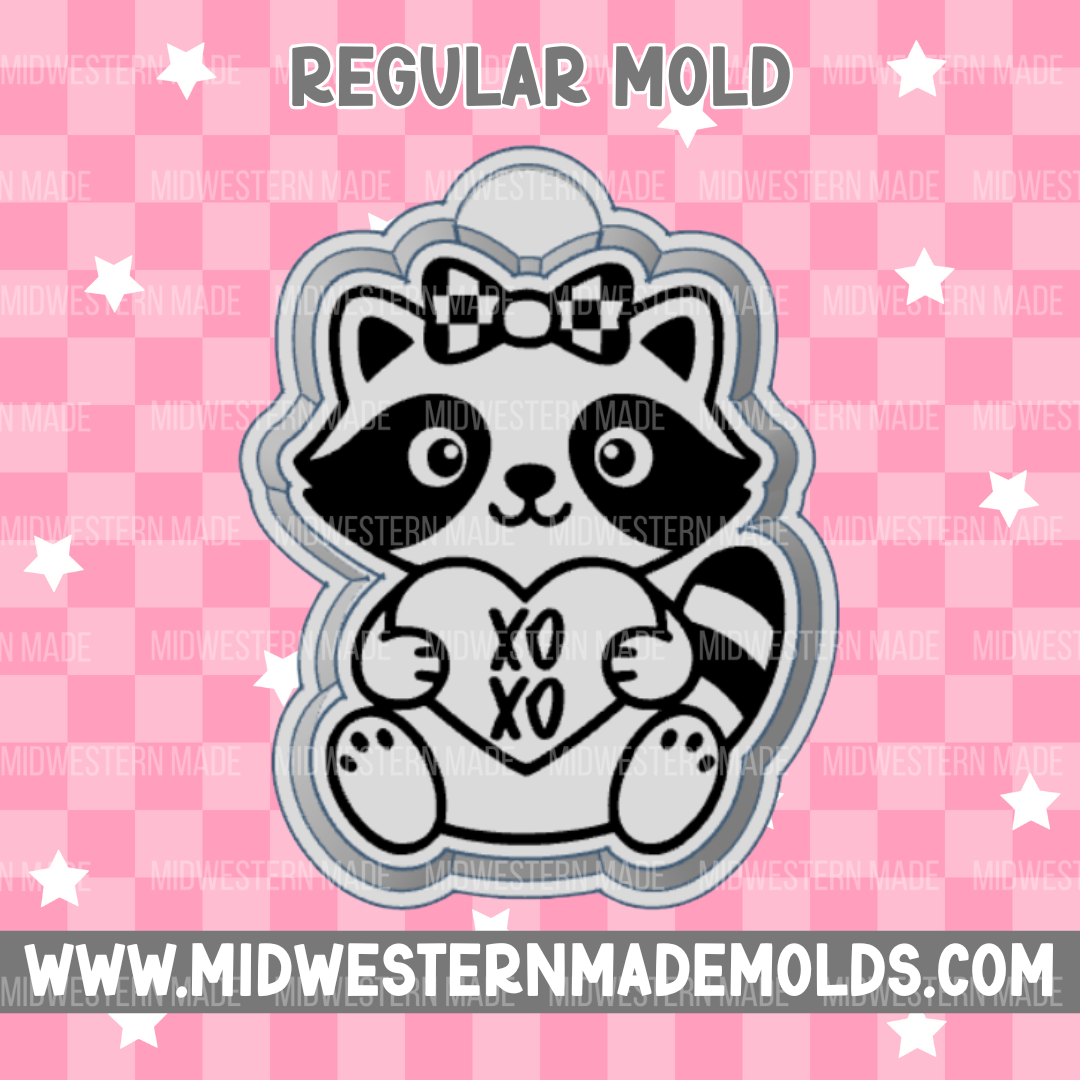 XOXO Raccoon Freshie Mold
