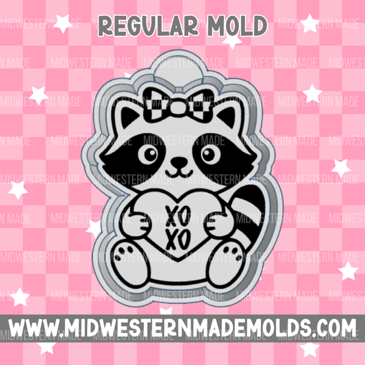 XOXO Raccoon Freshie Mold