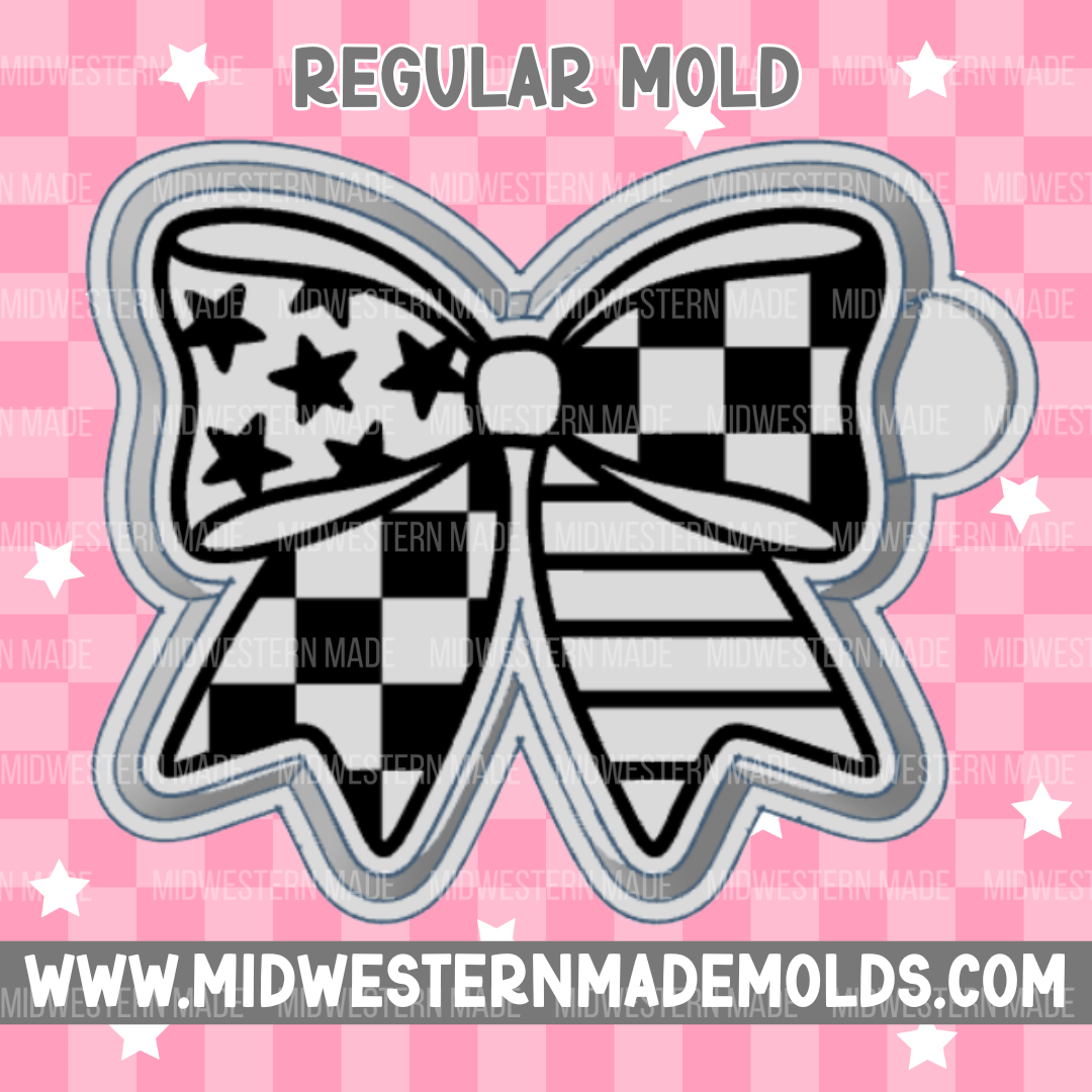 Stars & Stripes Bow Freshie Mold