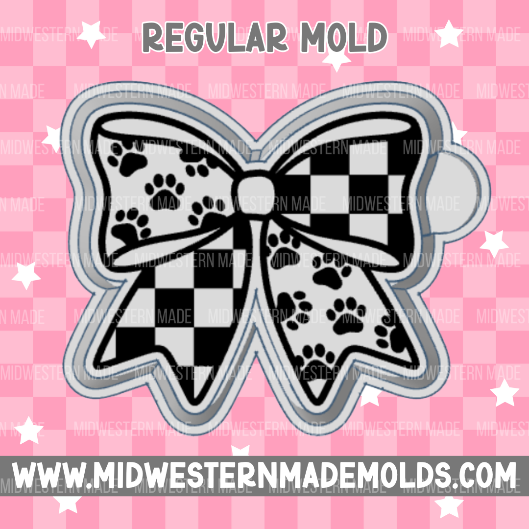 Paw Print Bow Freshie Mold