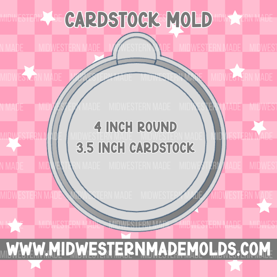 4" Round - 3.5" Cardstock Space Freshie Mold