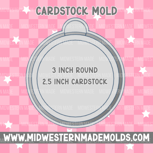 3" Round - 2.5" Cardstock Space Freshie Mold