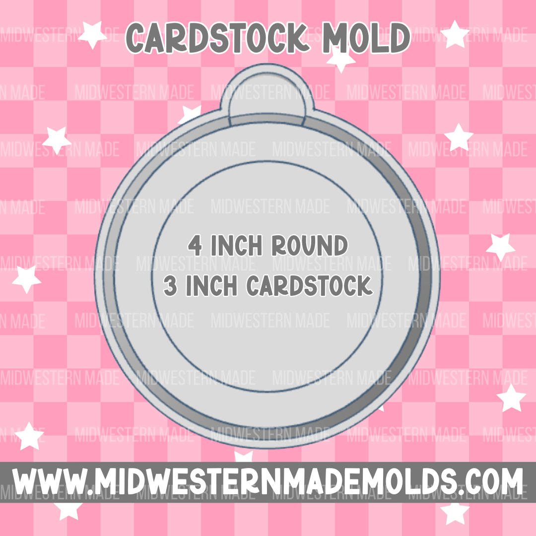 4" Round - 3" Cardstock Space Freshie Mold