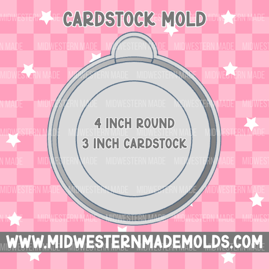4" Round - 3" Cardstock Space Freshie Mold