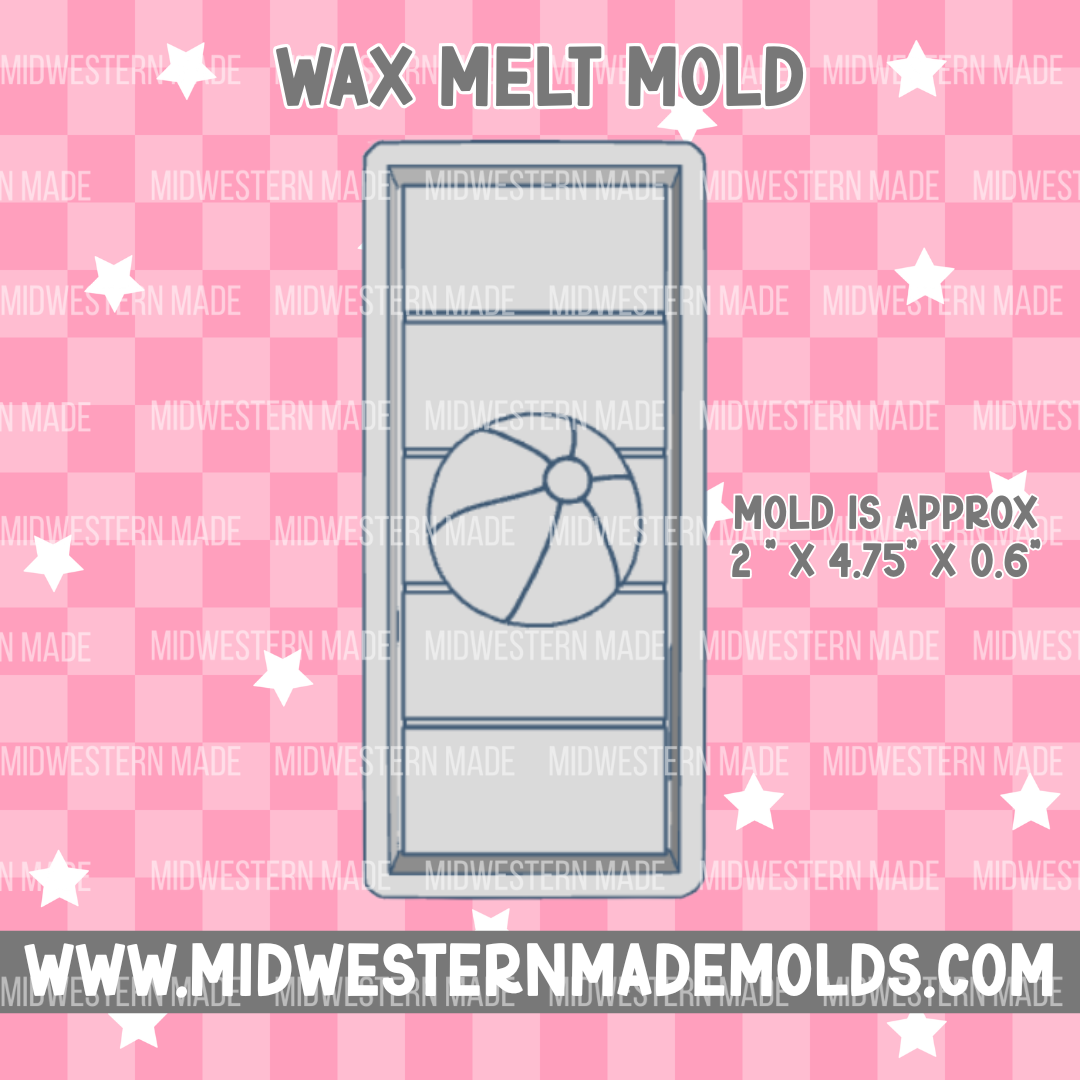 Beach Ball Snap Bar Wax Melt Mold