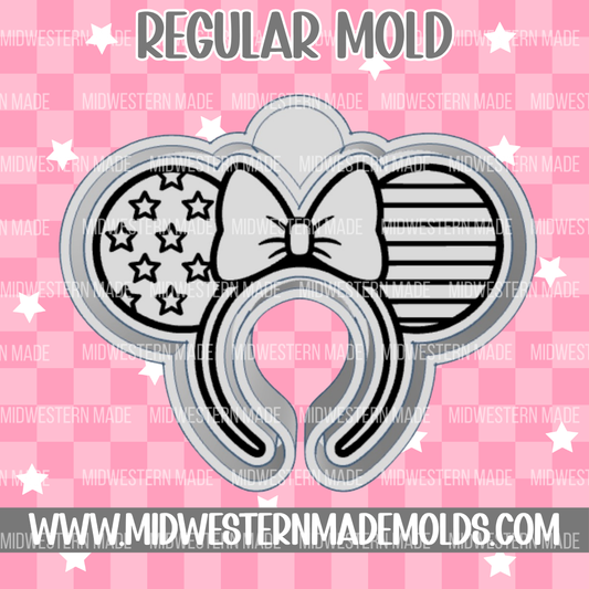 Americana Mouse Ear Headband Freshie Mold