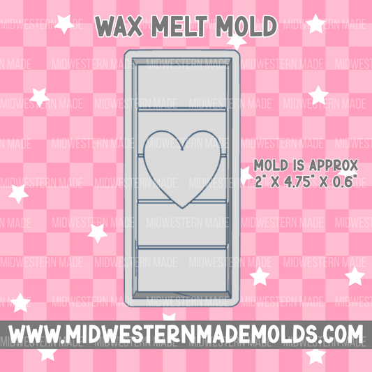 Heart Snap Bar Wax Melt Mold