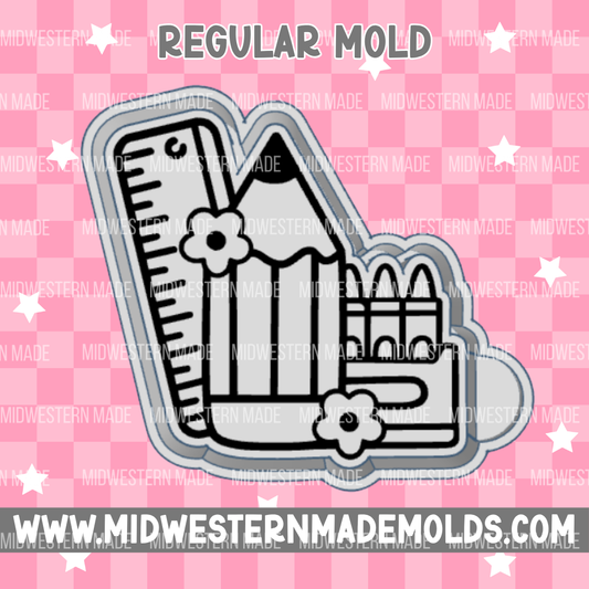 School Supplies Freshie Mold
