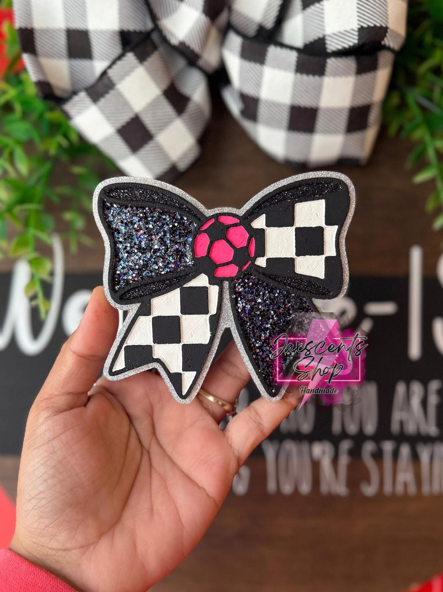 Soccer Bow Freshie Mold