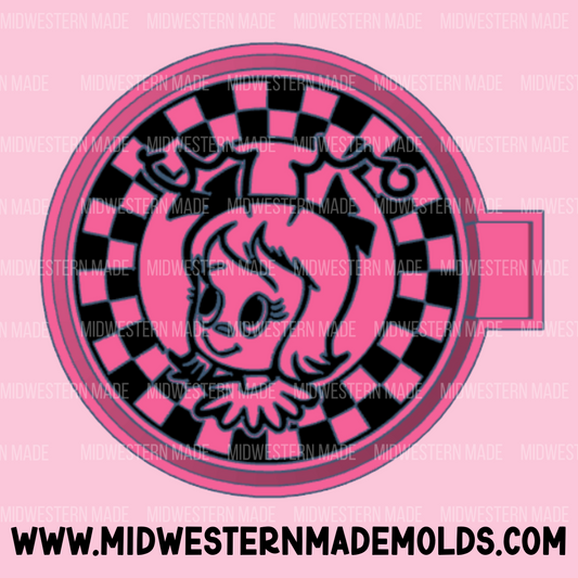 Cindy Lou Checkered Circle Freshie Mold