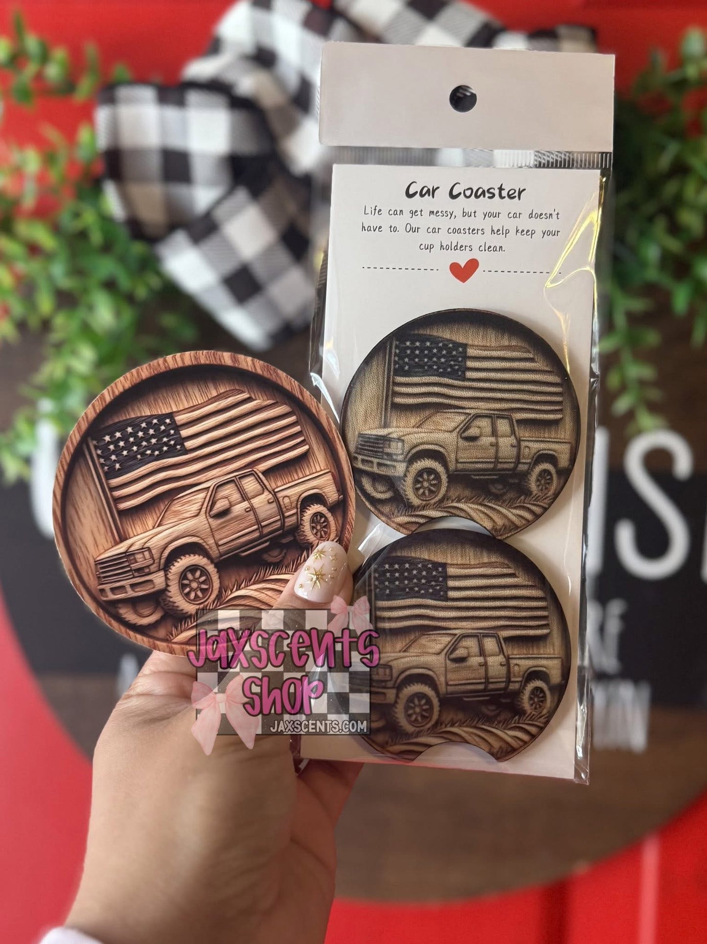 Car Coaster + Cardstock Round Set