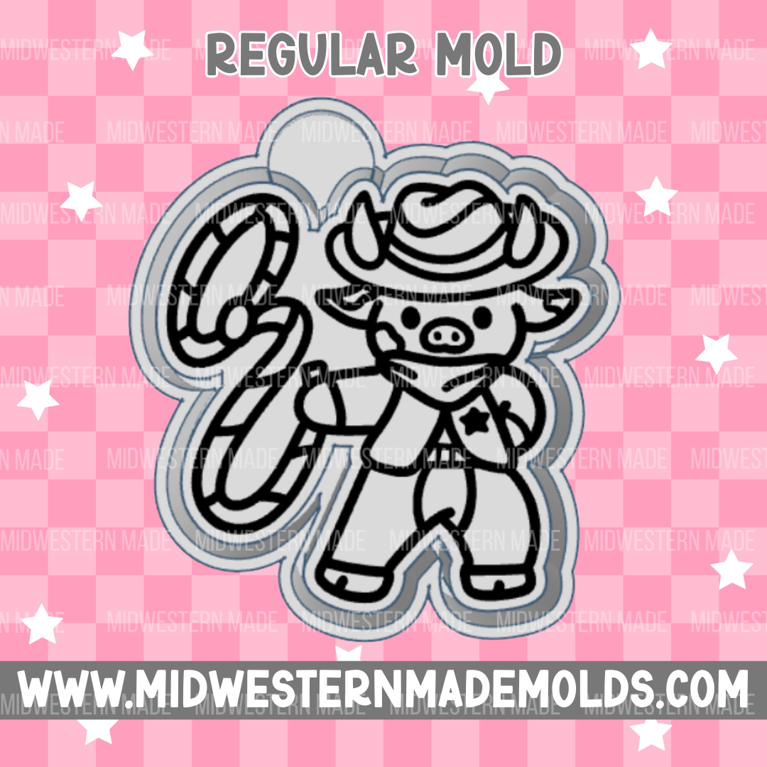 Cowboy Cow Freshie Mold