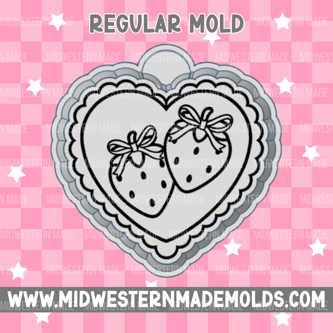 Strawberry Heart Freshie Mold