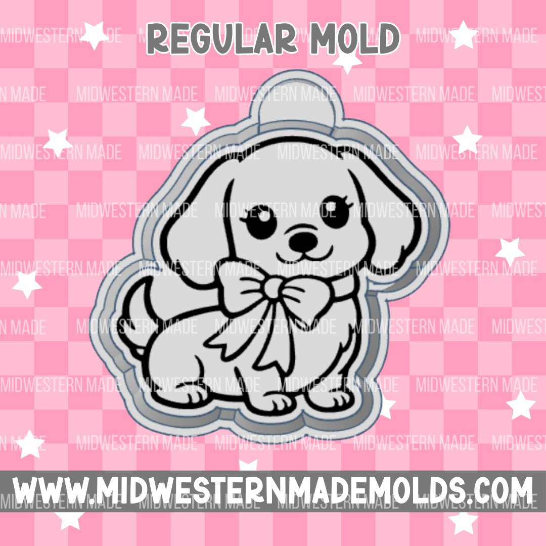 Weenie Dog With Bow Freshie Mold