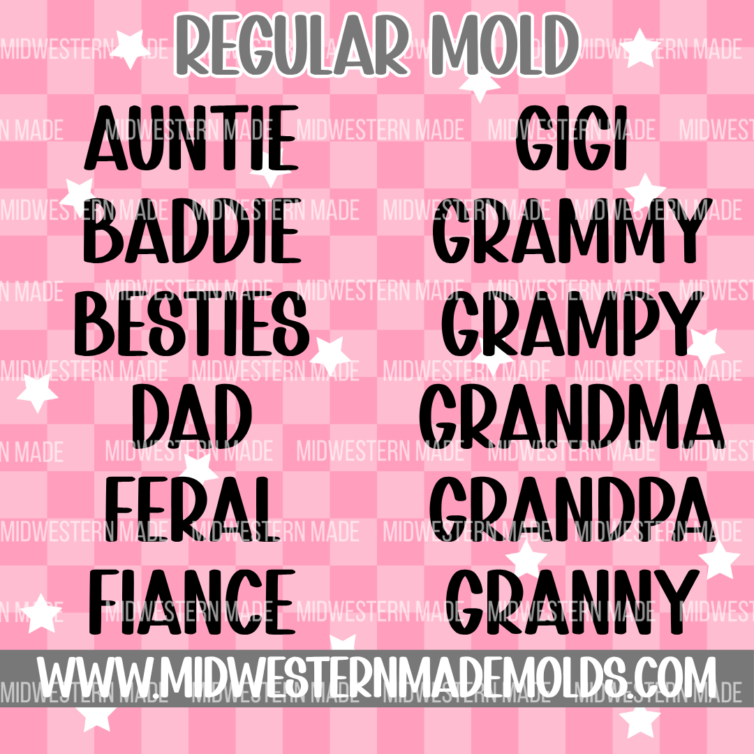 Simple Name (READ DESCRIPTION) Freshie Mold