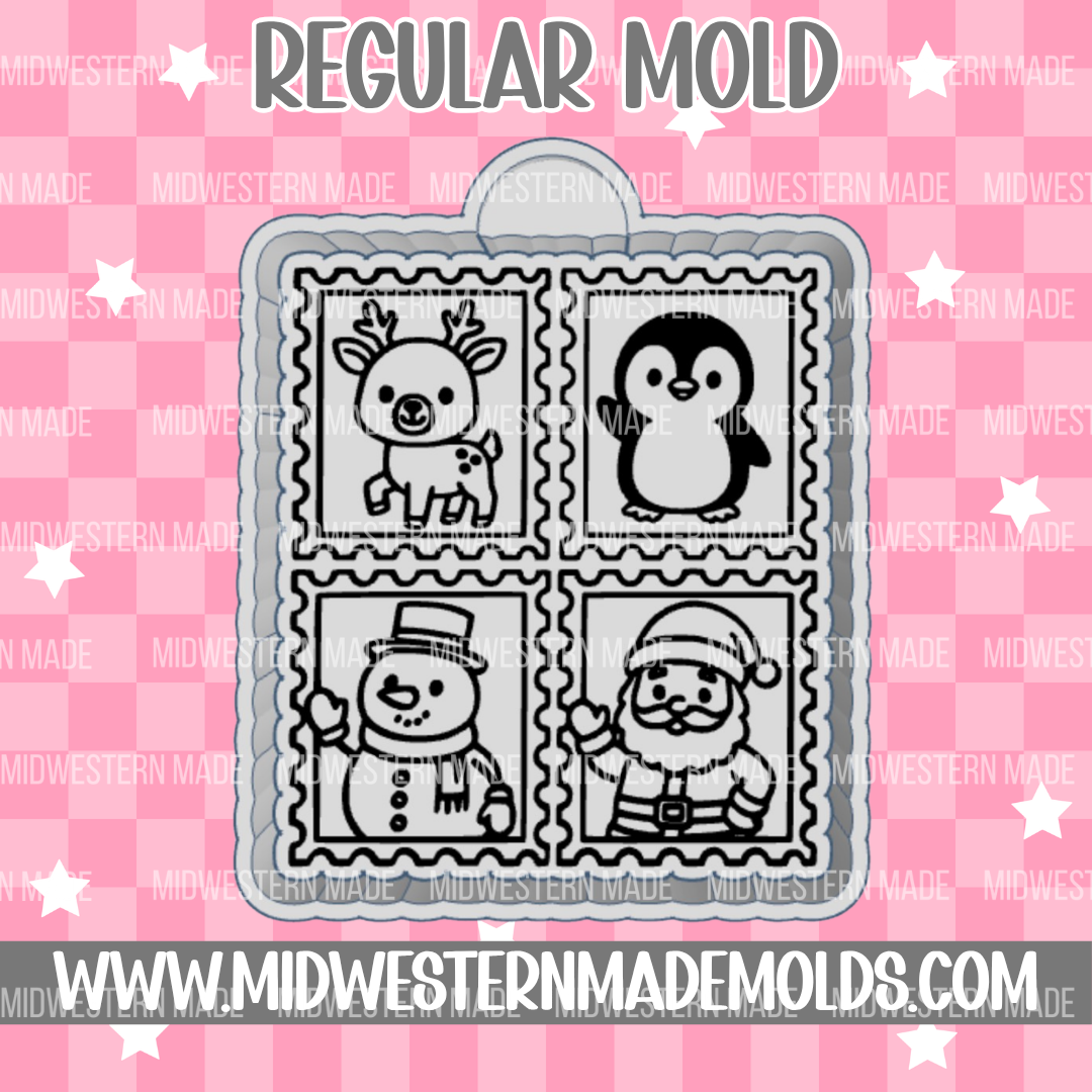 Christmas Stamp Freshie Mold
