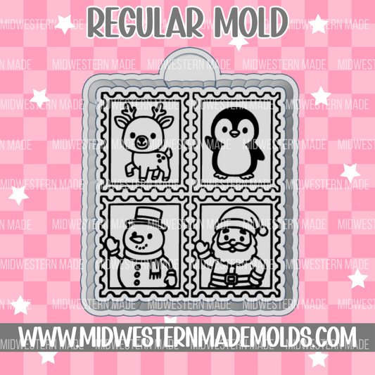 Christmas Stamp Freshie Mold