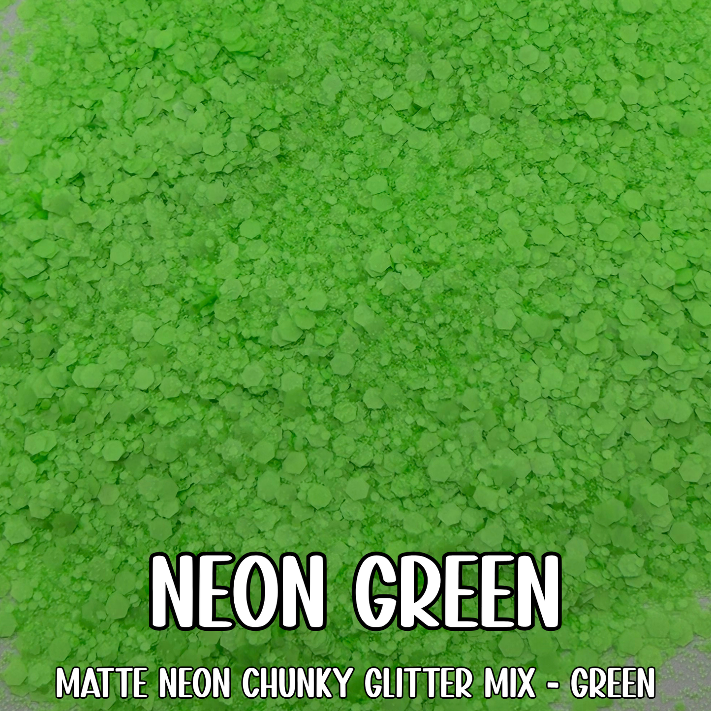 Neon Green Chunky Mix Glitter