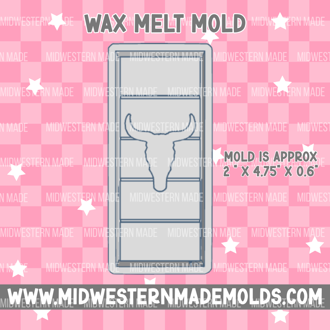 Bull Skull Snap Bar Wax Melt Mold