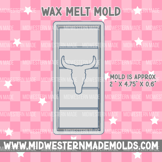 Bull Skull Snap Bar Wax Melt Mold