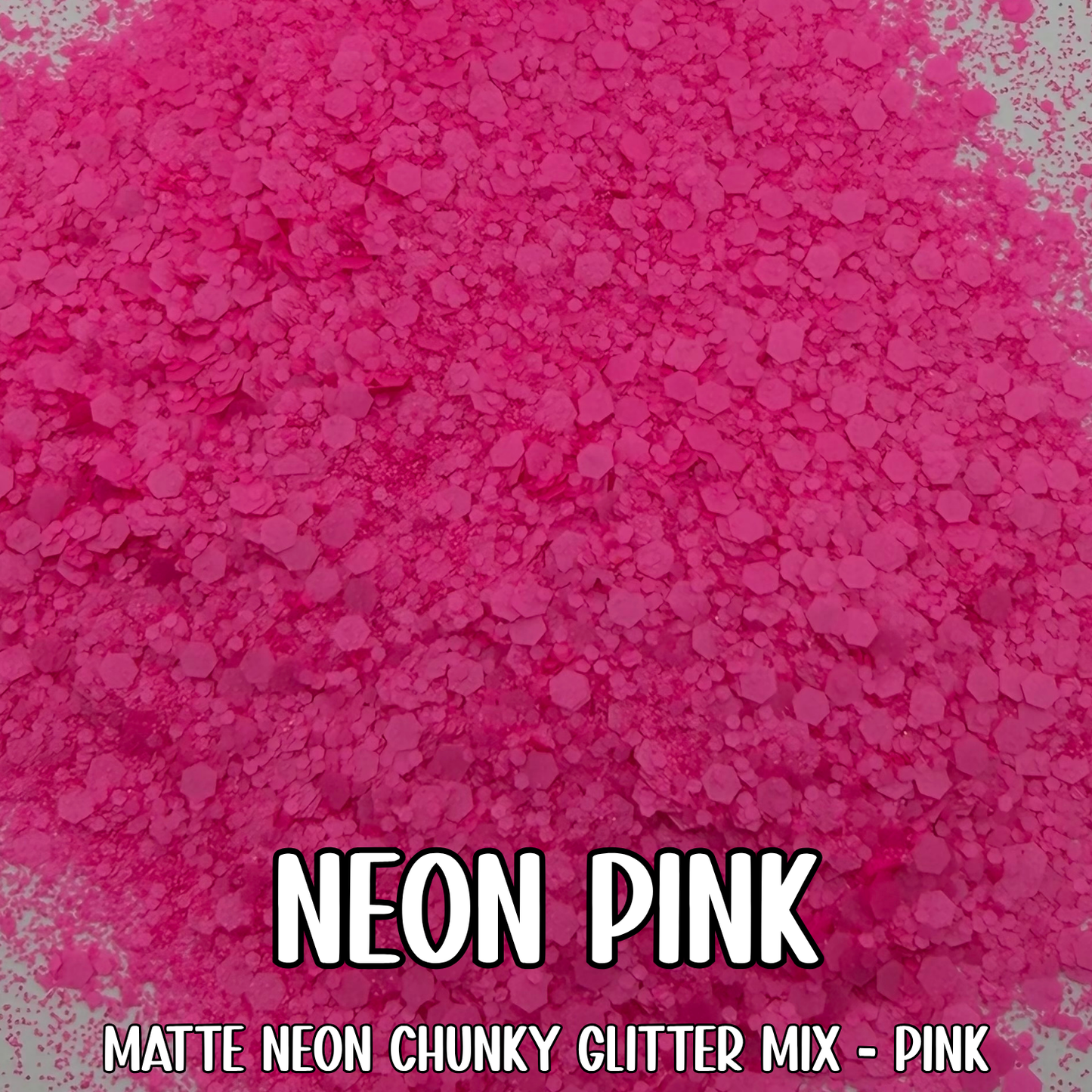 Neon Pink Chunky Mix Glitter