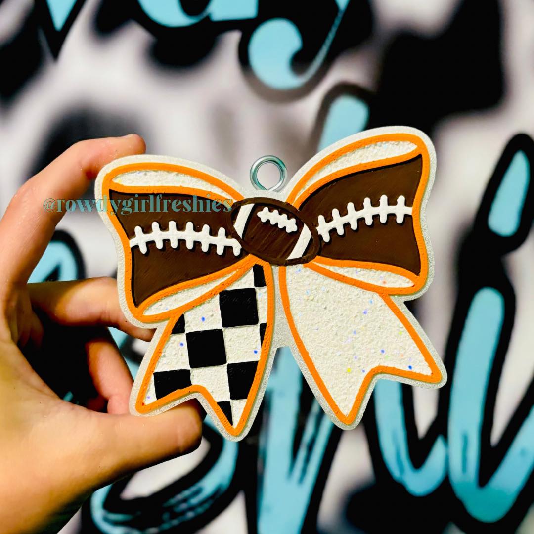 Plain Football Bow Freshie Mold