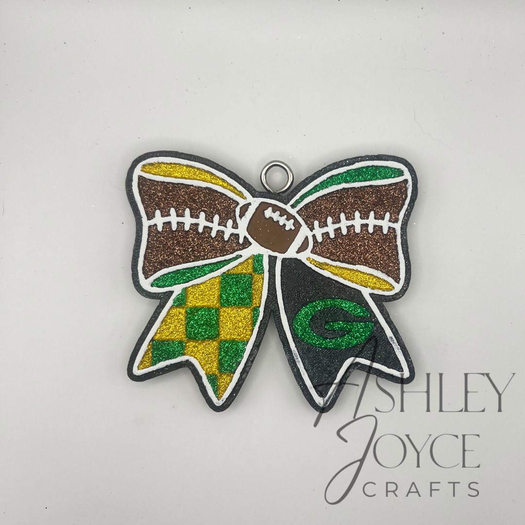 GB Football Bow Freshie Mold
