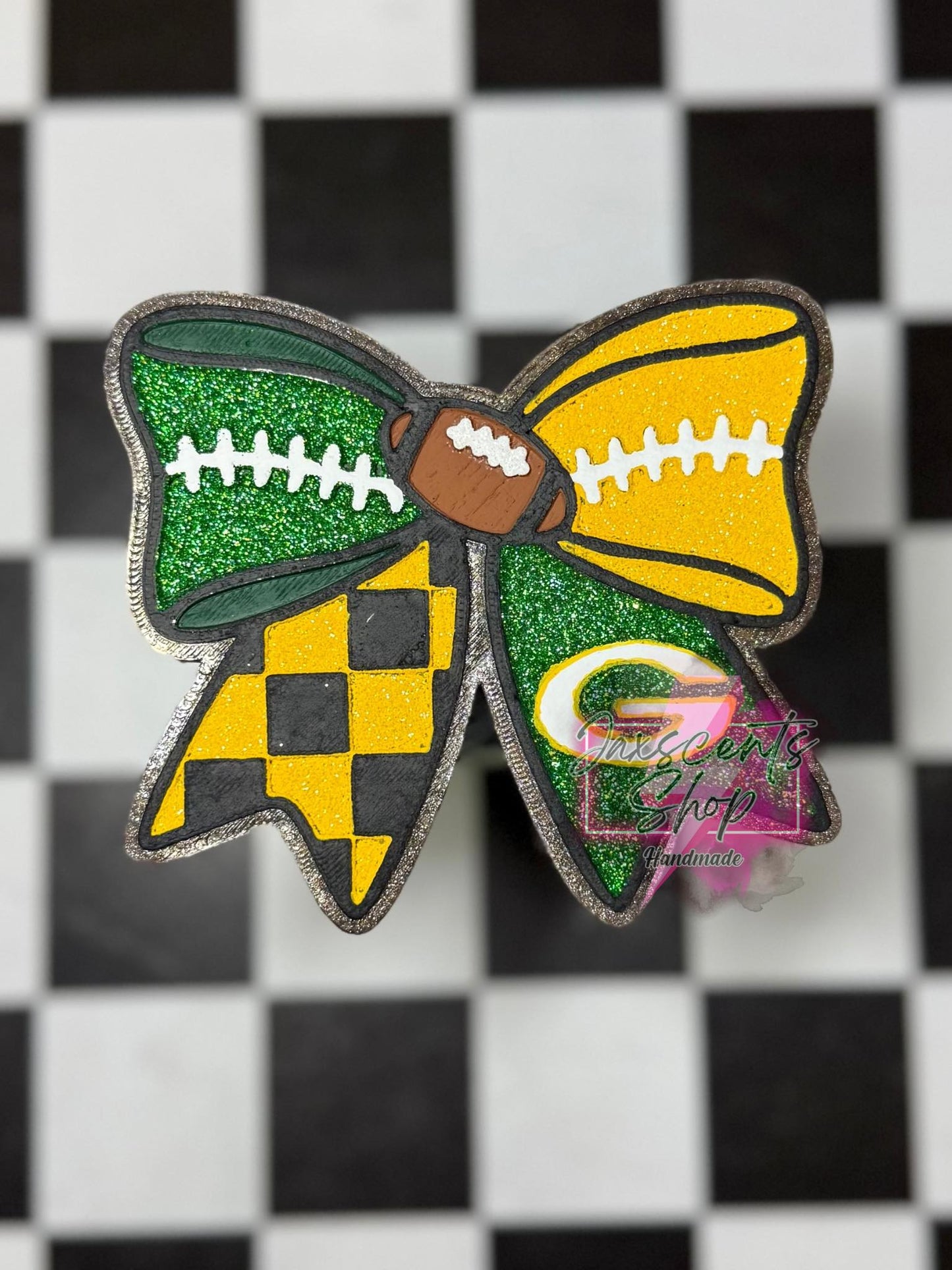 GB Football Bow Freshie Mold