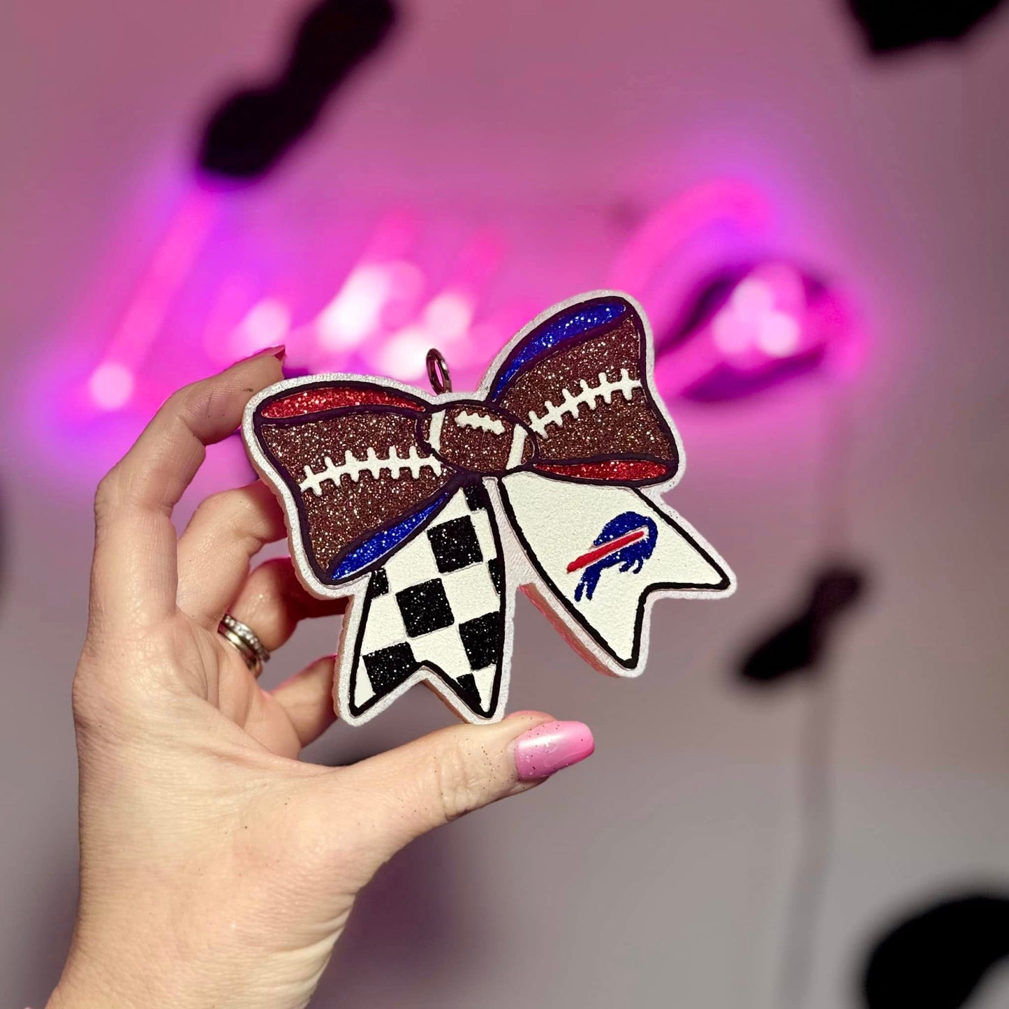 Buffalo Football Bow Freshie Mold