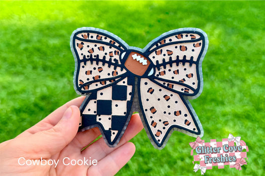 Plain Football Bow Freshie Mold